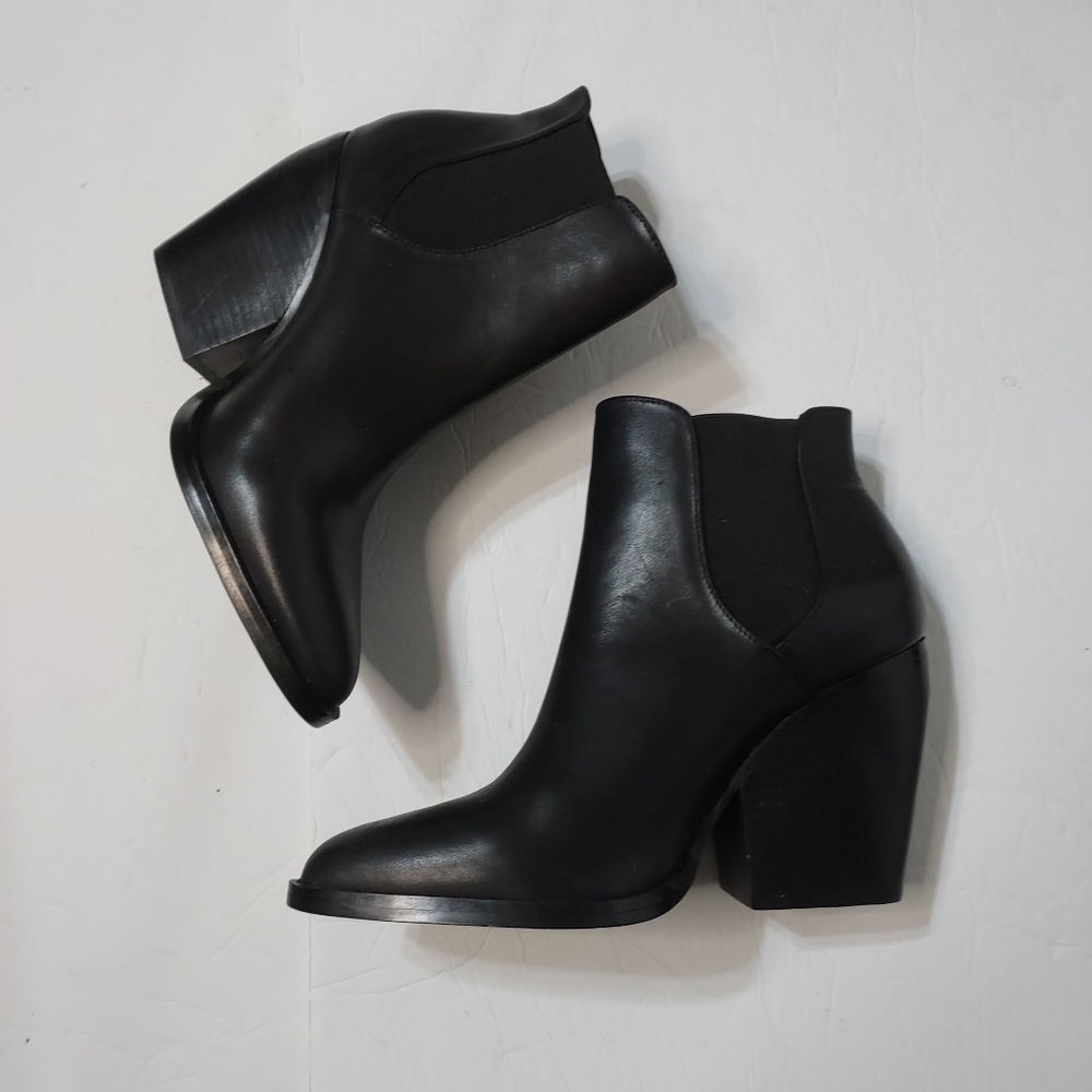 BPLEX-LEA Western Leather Ankle Booties
